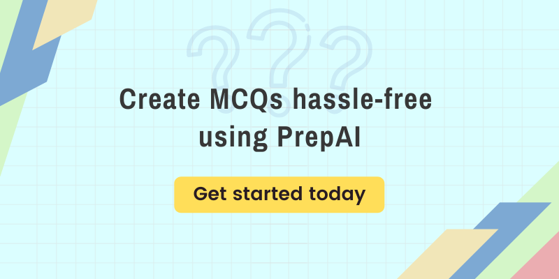 create an MCQ test using PrepAI