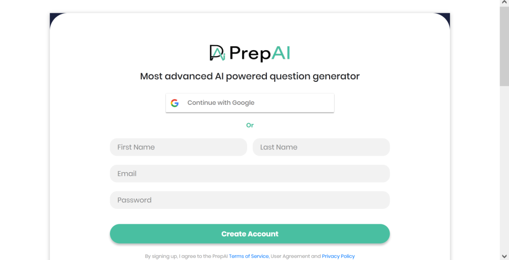 PrepAI Question generator