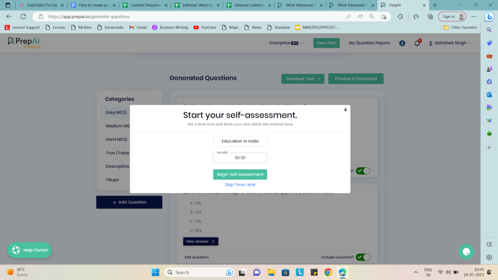 Complete the Self-Assessment