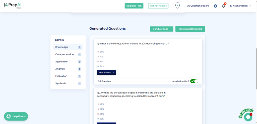 Customize Question Types