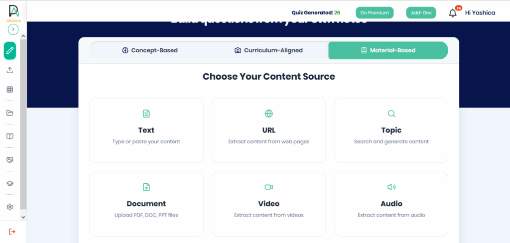 AI question generation