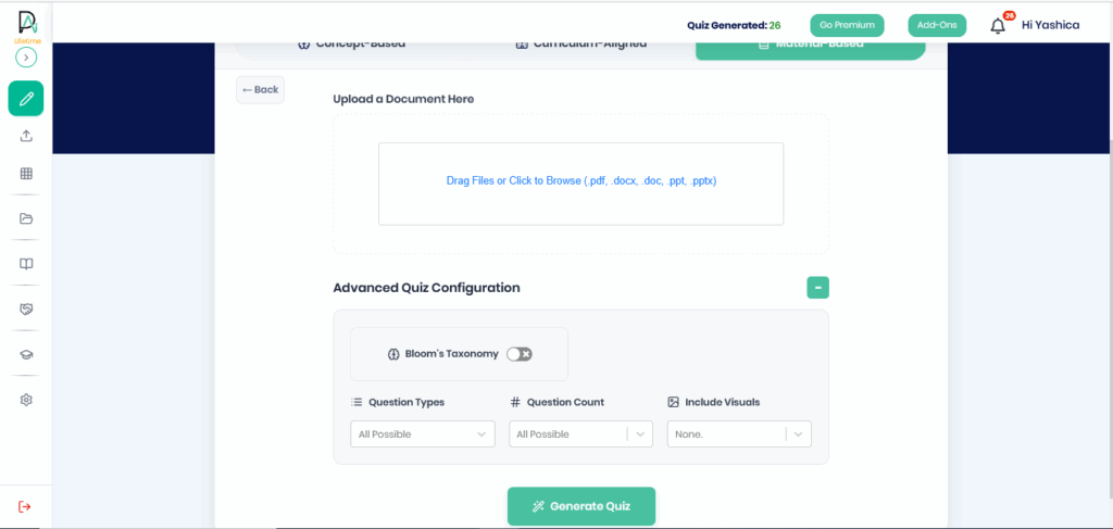 AI question generation