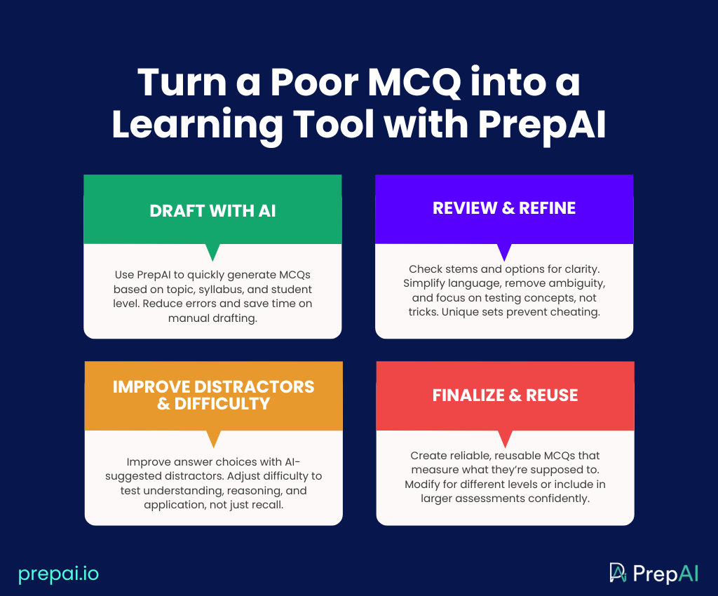 MCQ design in education