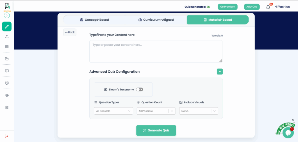 AI exam question improvement